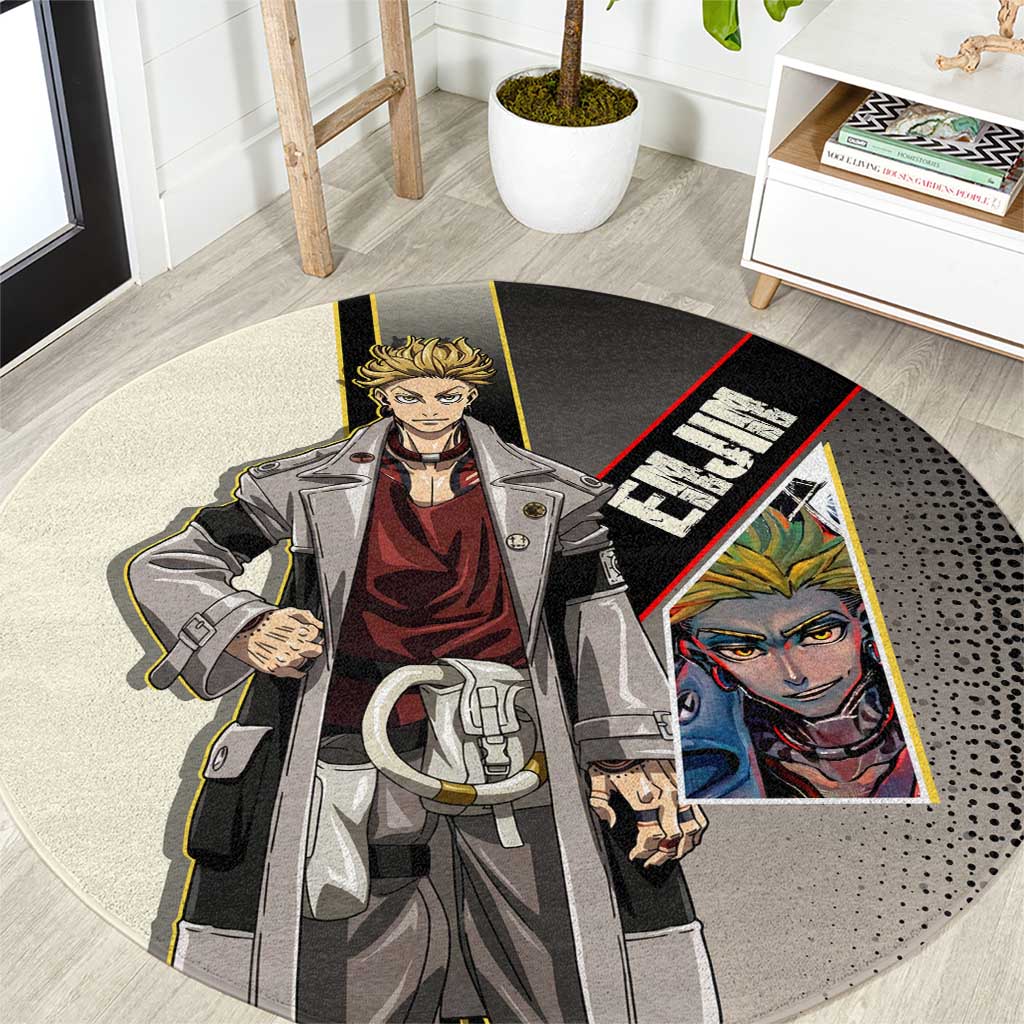 Enjin Crimson Strategist Round Carpet Grunge Manga Illustration Style