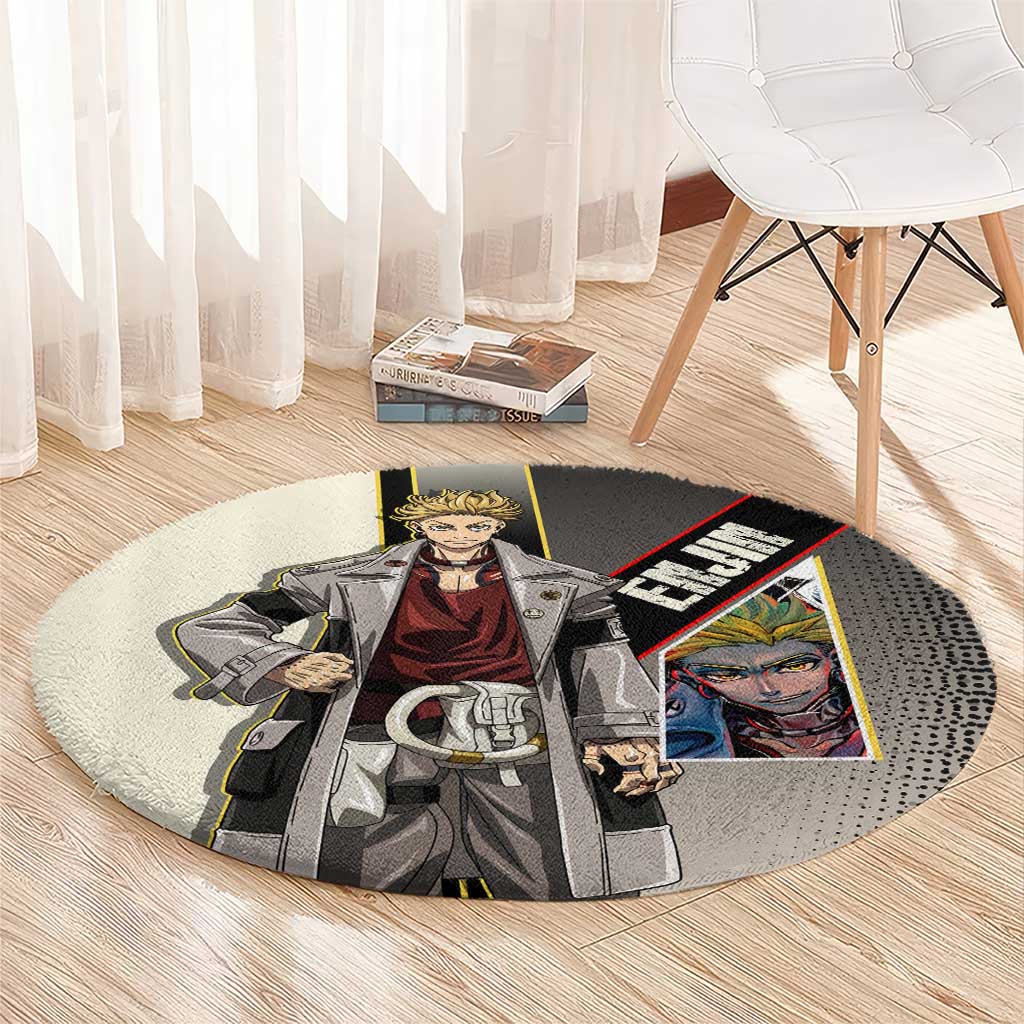 Enjin Crimson Strategist Round Carpet Grunge Manga Illustration Style