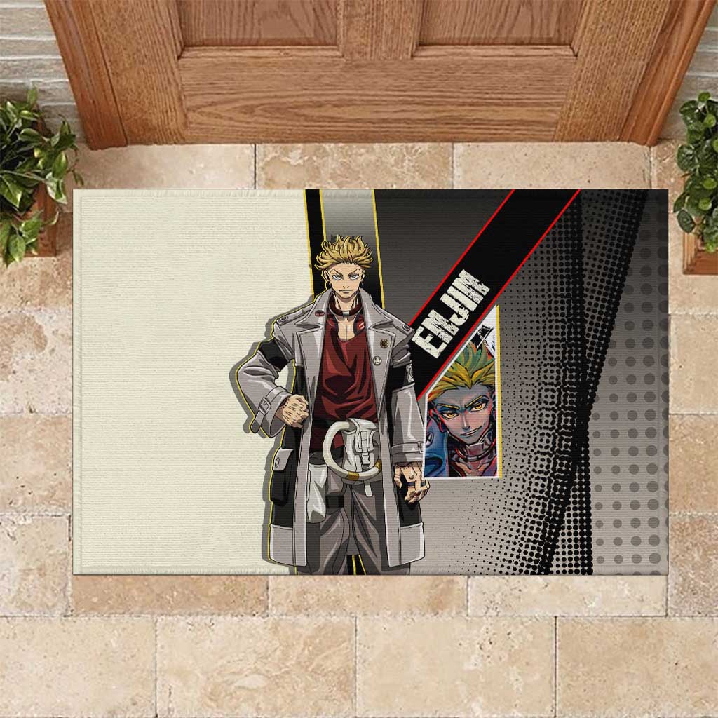 Enjin Crimson Strategist Rubber Doormat Grunge Manga Illustration Style