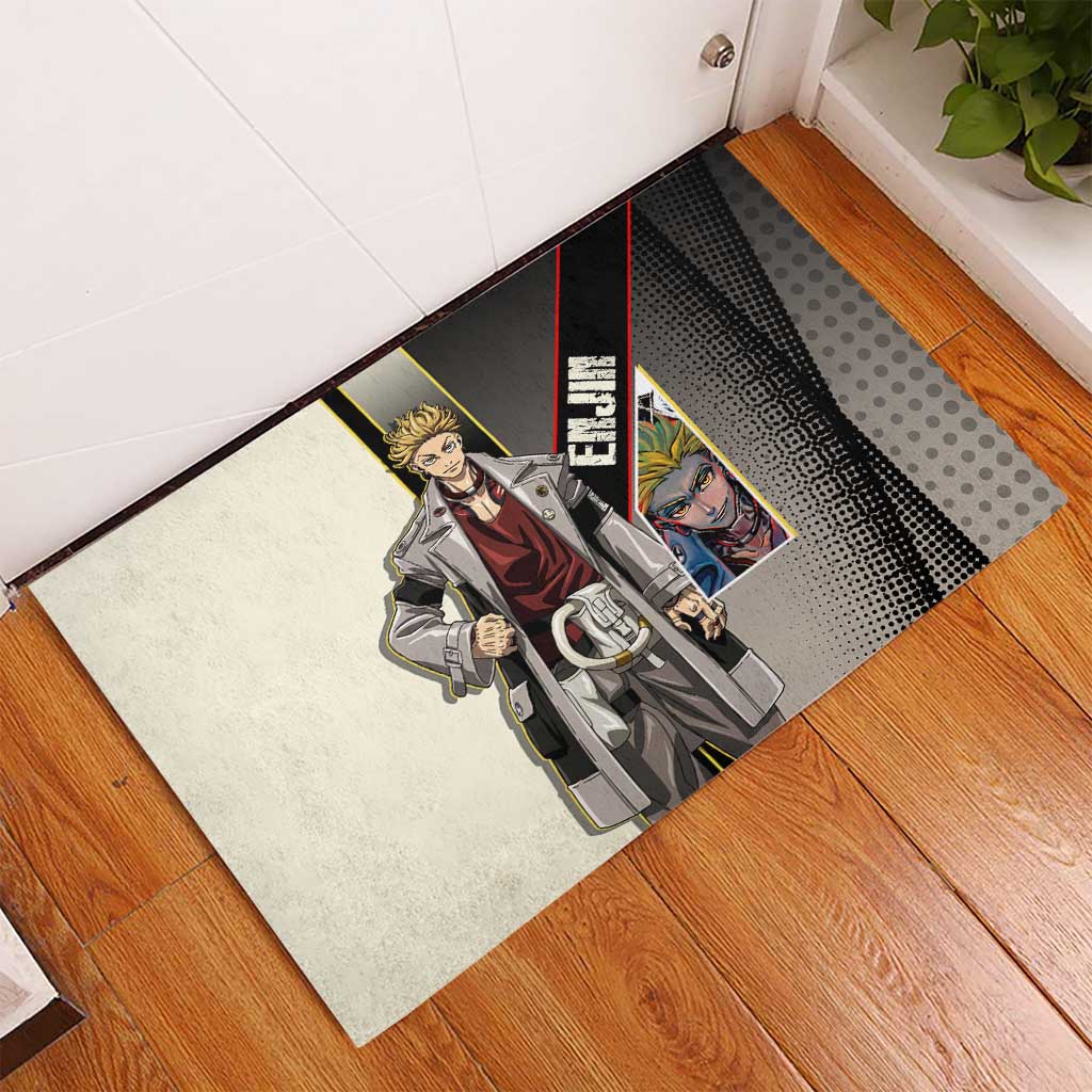 Enjin Crimson Strategist Rubber Doormat Grunge Manga Illustration Style