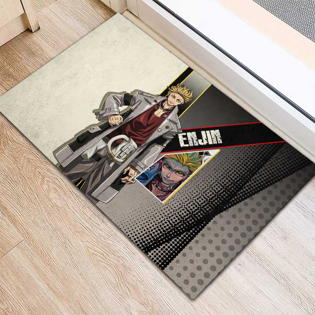 Enjin Crimson Strategist Rubber Doormat Grunge Manga Illustration Style