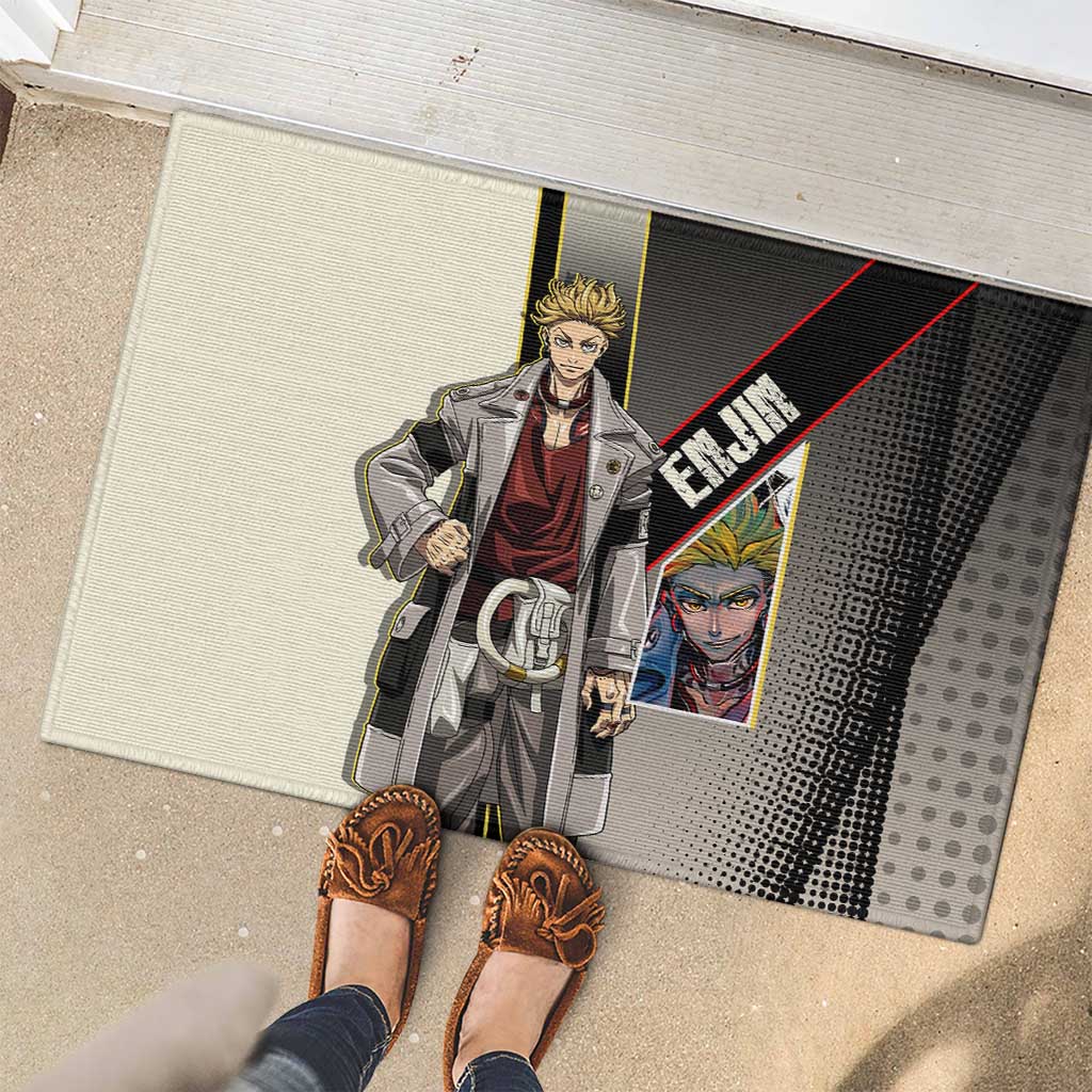 Enjin Crimson Strategist Rubber Doormat Grunge Manga Illustration Style