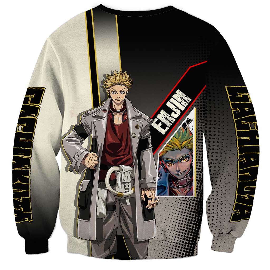 Enjin Crimson Strategist Sweatshirt Grunge Manga Illustration Style