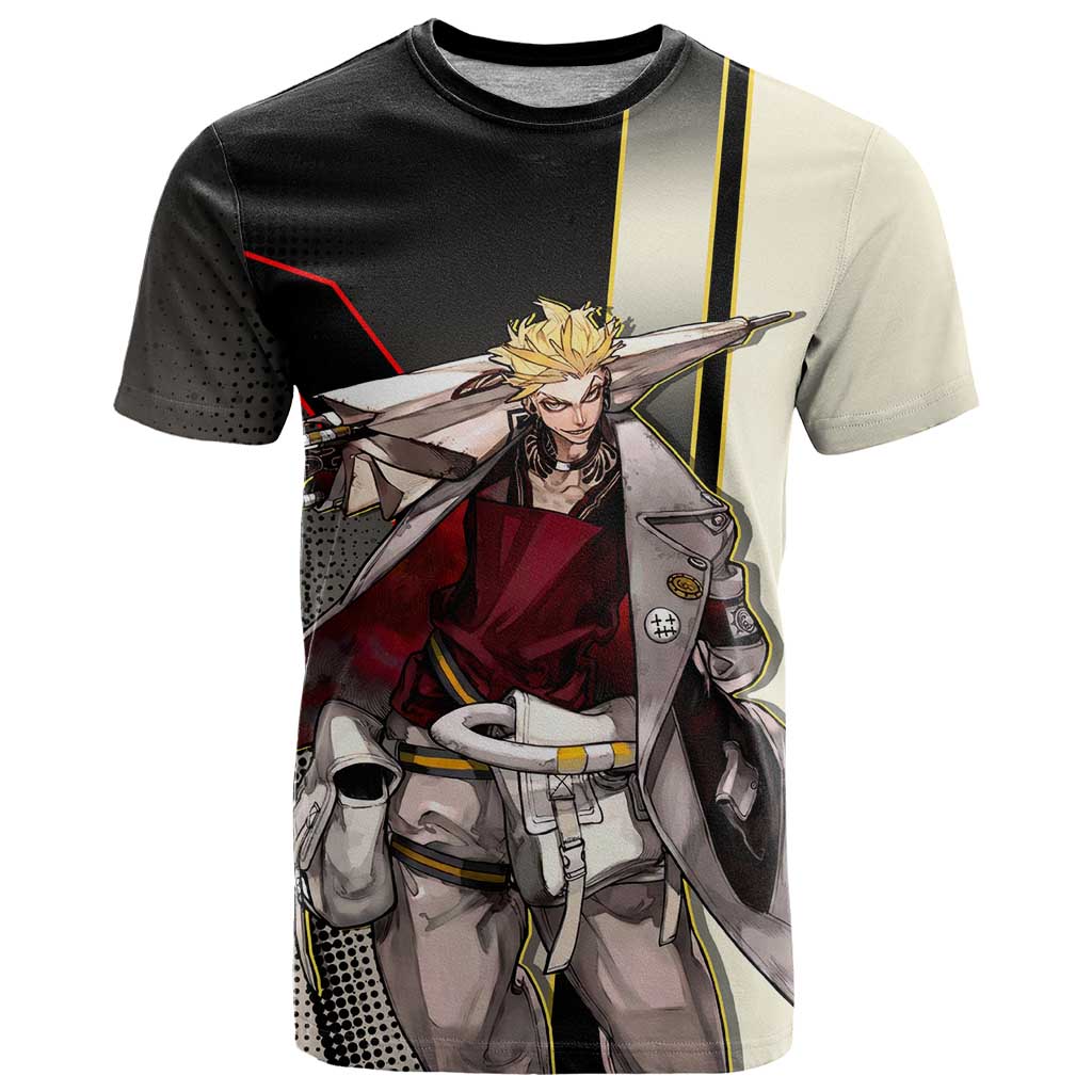 Enjin Crimson Strategist T Shirt Grunge Manga Illustration Style