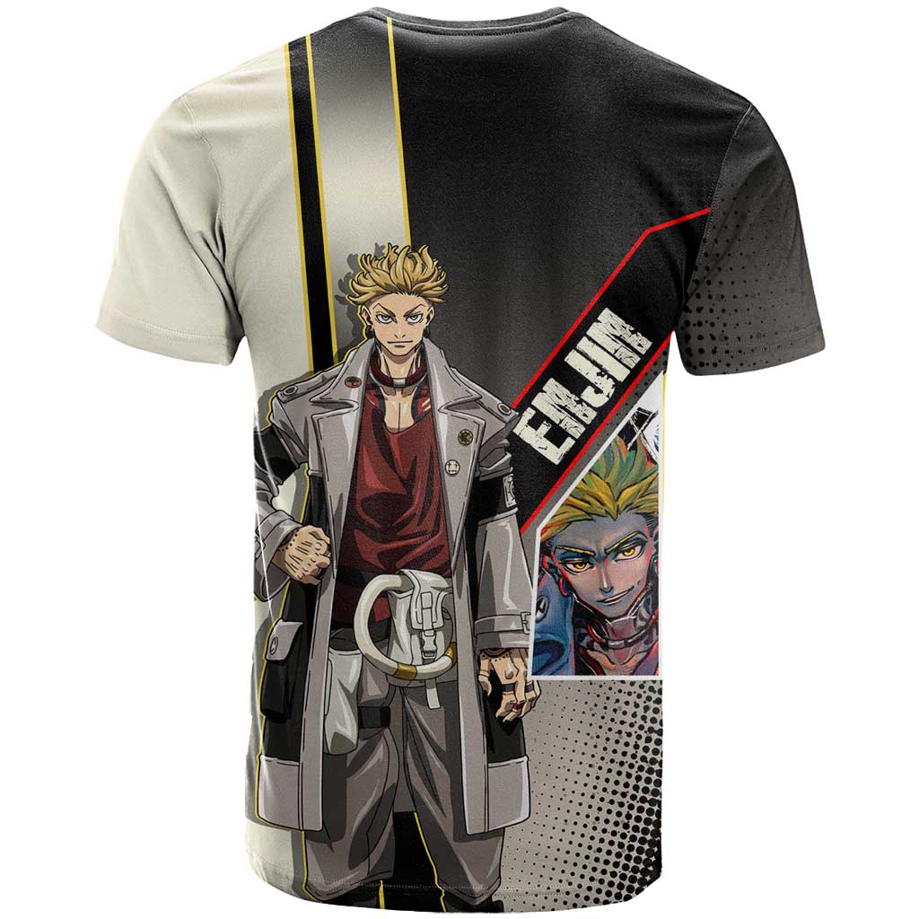 Enjin Crimson Strategist T Shirt Grunge Manga Illustration Style