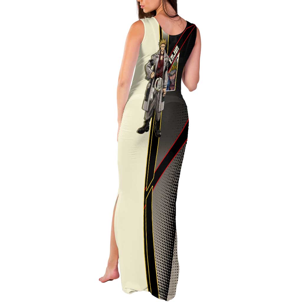 Enjin Crimson Strategist Tank Maxi Dress Grunge Manga Illustration Style