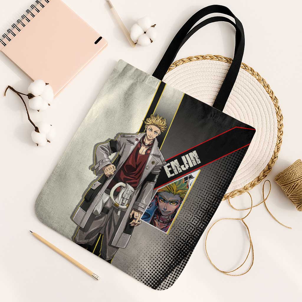 Enjin Crimson Strategist Tote Bag Grunge Manga Illustration Style