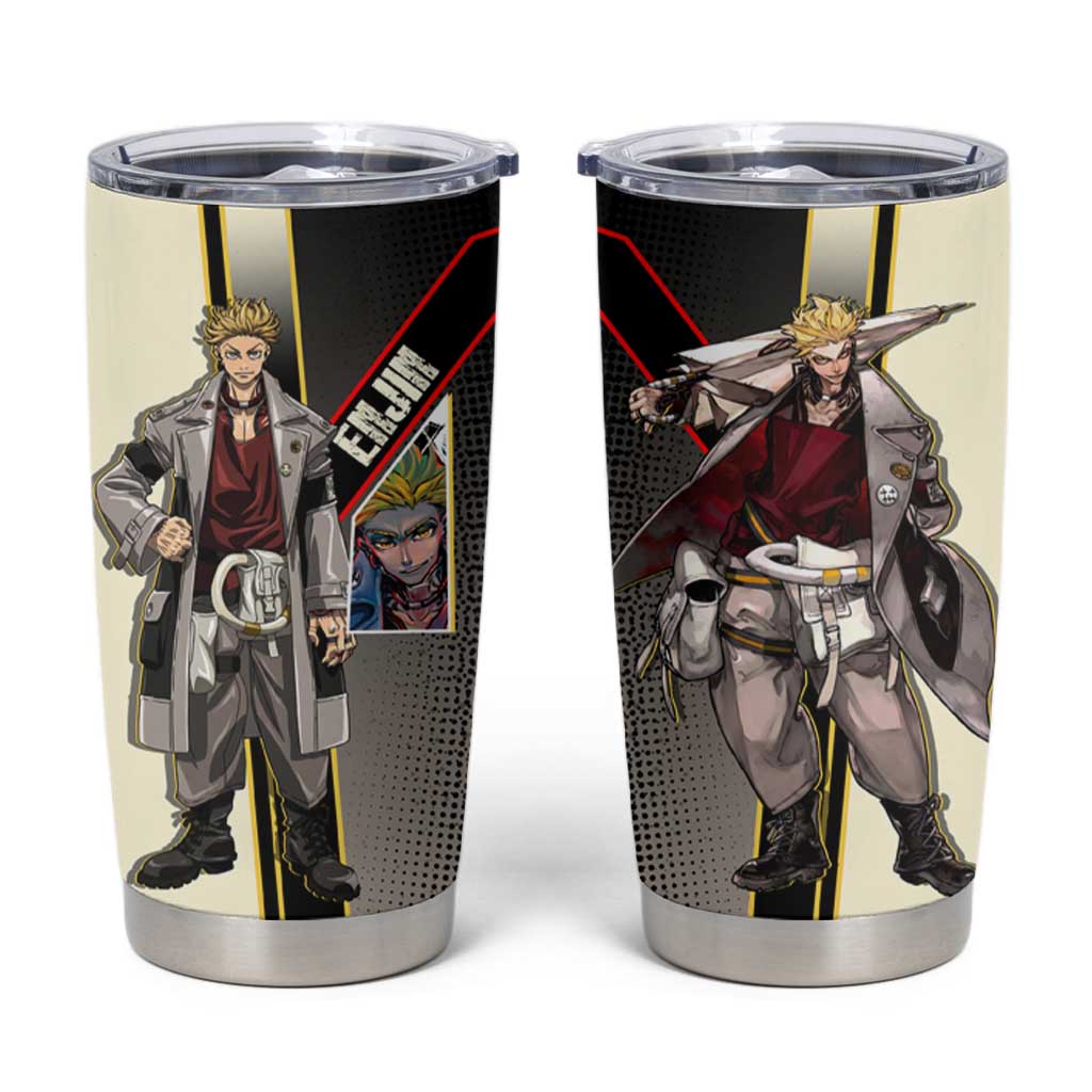 Enjin Crimson Strategist Tumbler Cup Grunge Manga Illustration Style