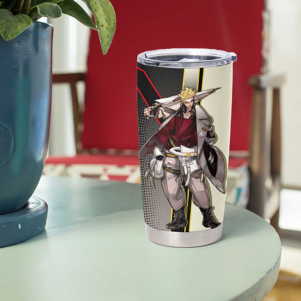Enjin Crimson Strategist Tumbler Cup Grunge Manga Illustration Style