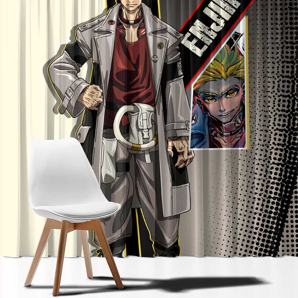 Enjin Crimson Strategist Window Curtain Grunge Manga Illustration Style