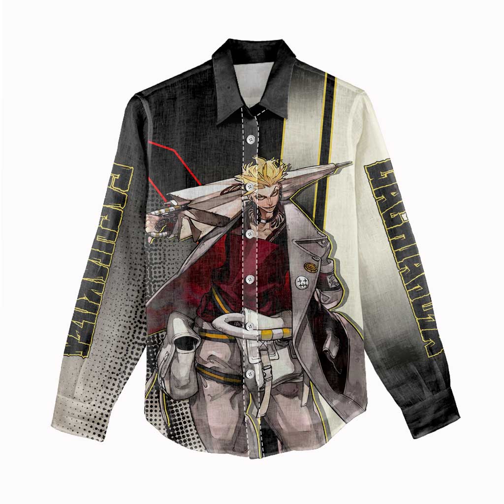 Enjin Crimson Strategist Women Casual Shirt Grunge Manga Illustration Style