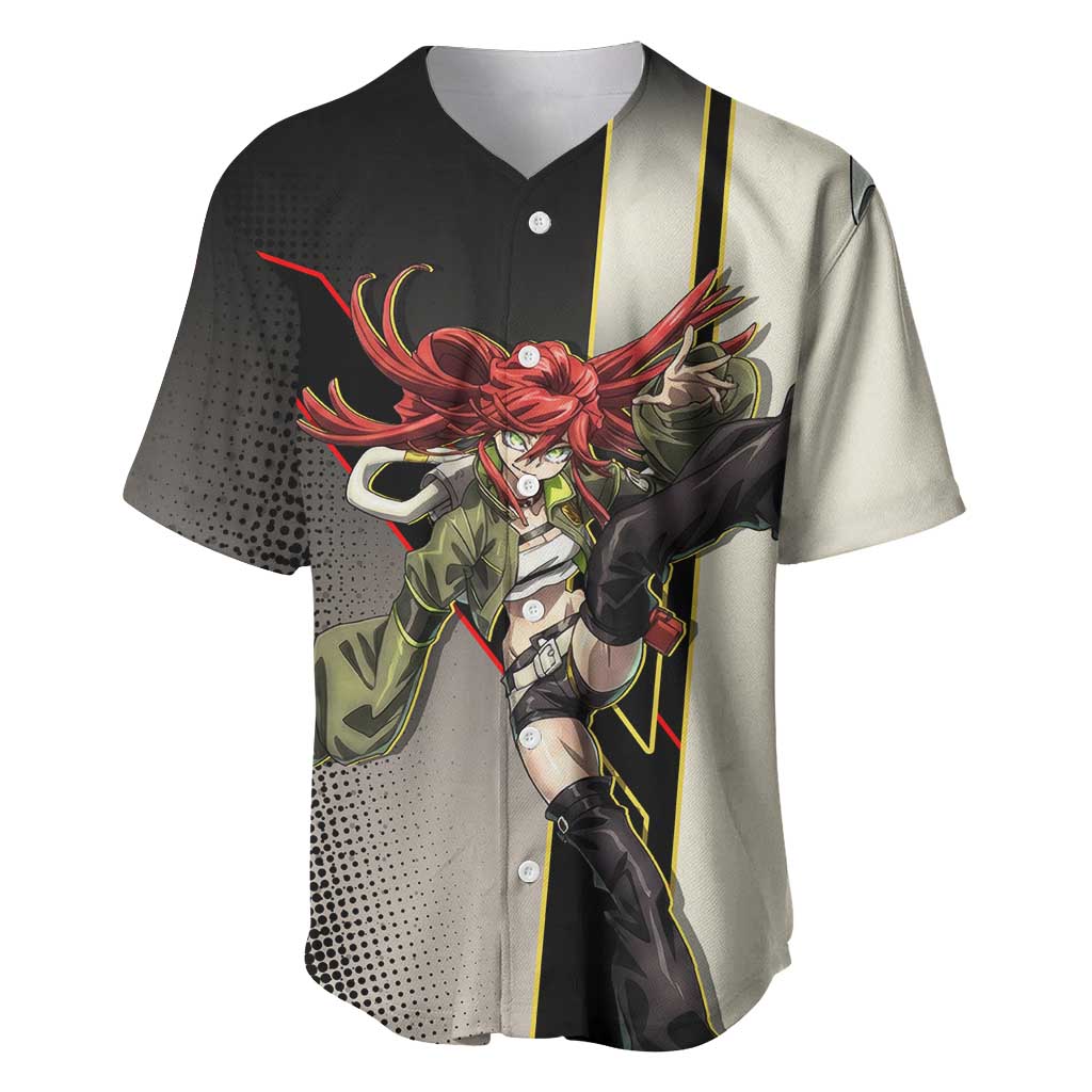Riyo Blade Dancer Baseball Jersey Grunge Manga Illustration Style