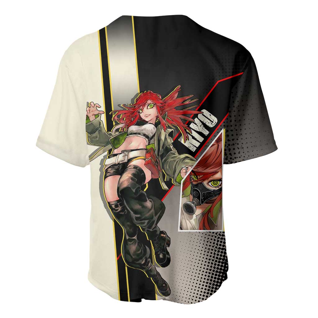 Riyo Blade Dancer Baseball Jersey Grunge Manga Illustration Style