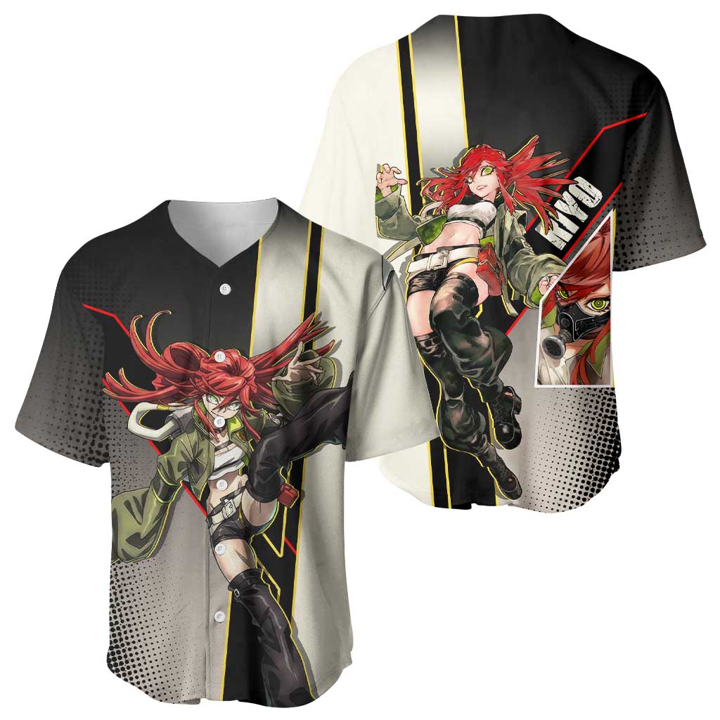 Riyo Blade Dancer Baseball Jersey Grunge Manga Illustration Style