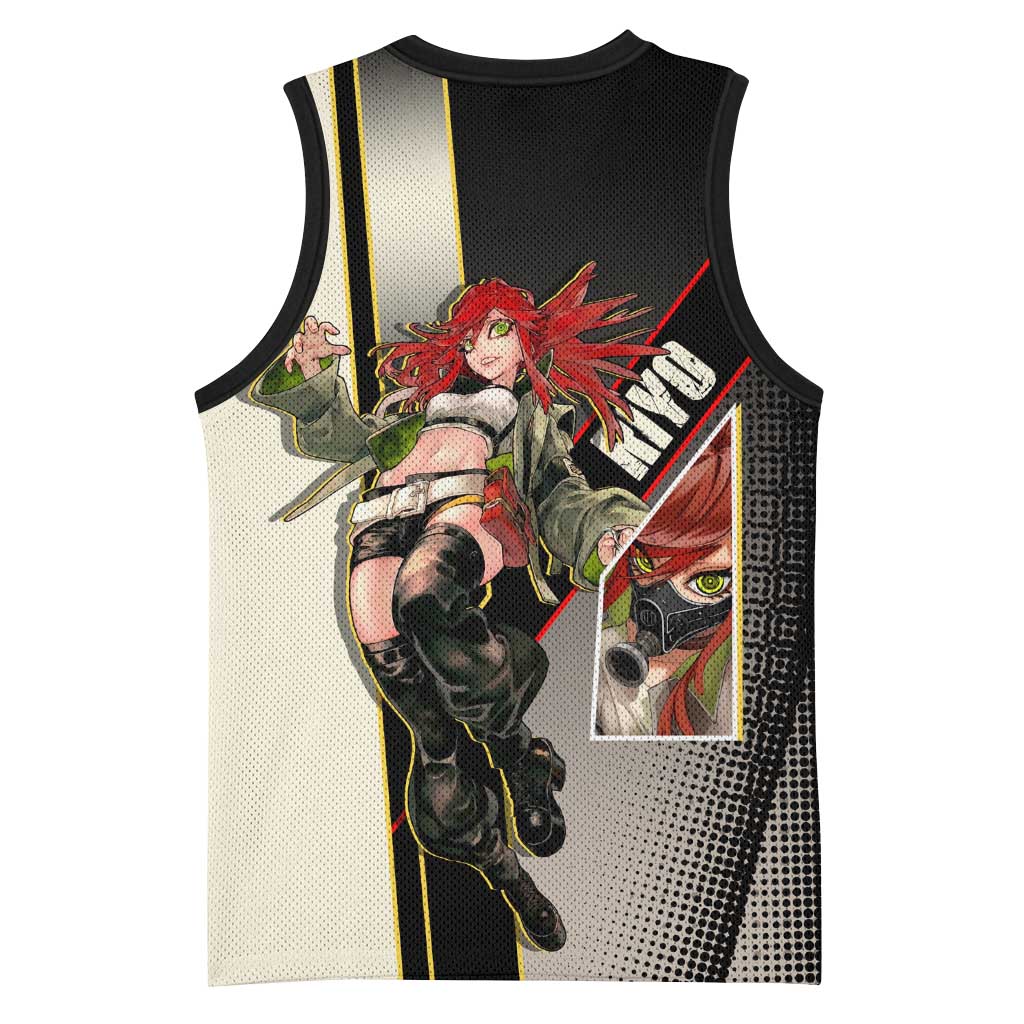 Riyo Blade Dancer Basketball Jersey Grunge Manga Illustration Style