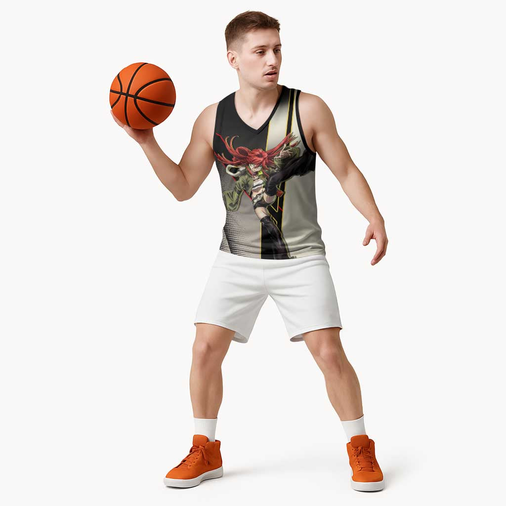 Riyo Blade Dancer Basketball Jersey Grunge Manga Illustration Style