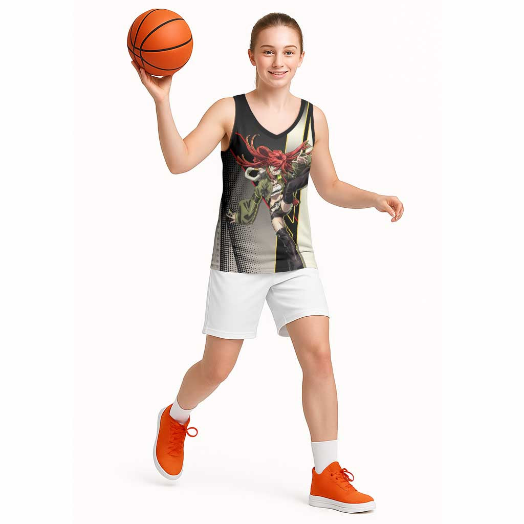 Riyo Blade Dancer Basketball Jersey Grunge Manga Illustration Style