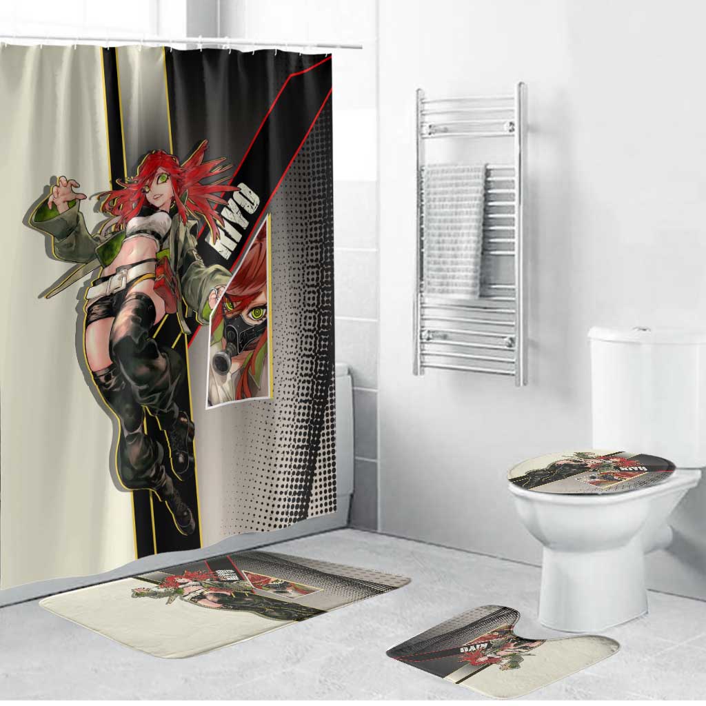 Riyo Blade Dancer Bathroom Set Grunge Manga Illustration Style
