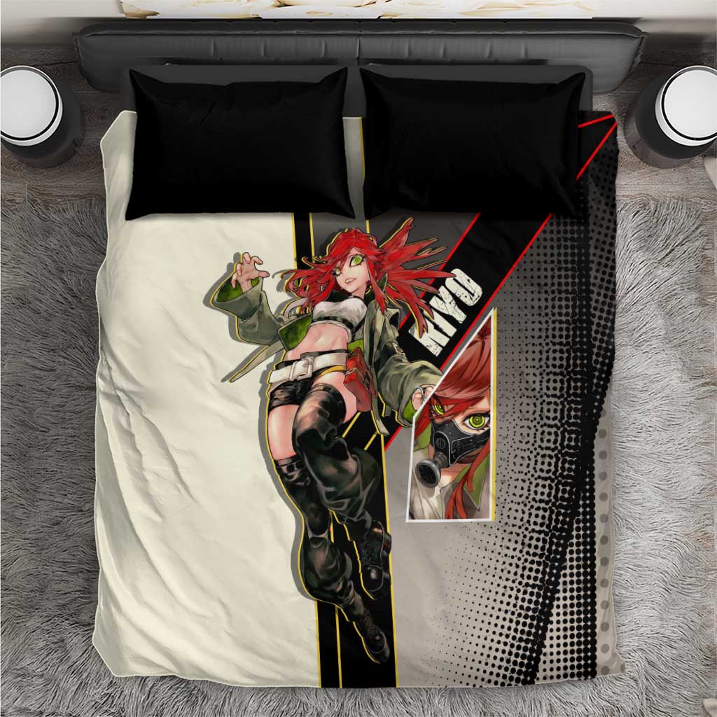Riyo Blade Dancer Bedding Set Grunge Manga Illustration Style