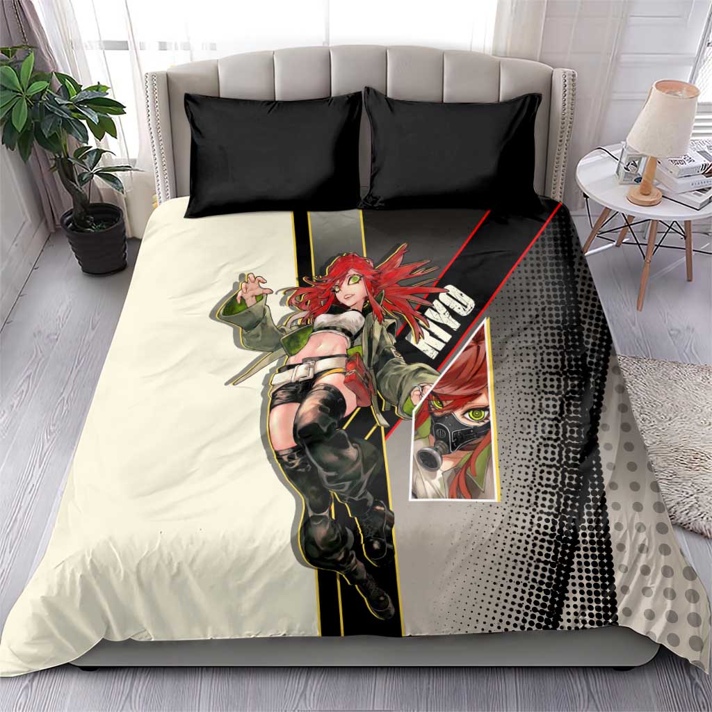 Riyo Blade Dancer Bedding Set Grunge Manga Illustration Style