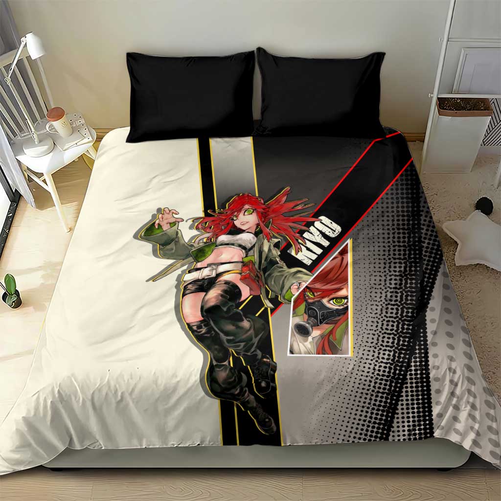 Riyo Blade Dancer Bedding Set Grunge Manga Illustration Style