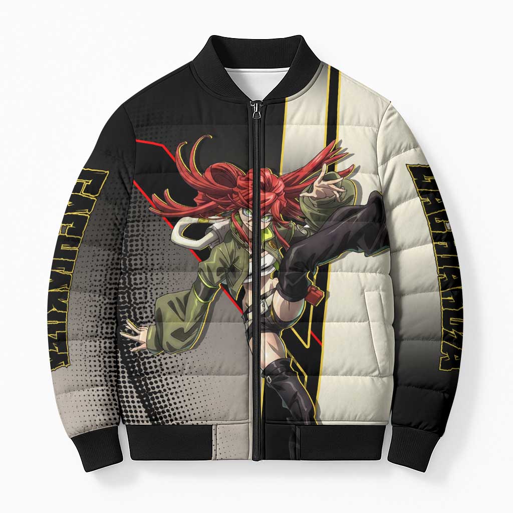 Riyo Blade Dancer Bomber Puffer Jacket Grunge Manga Illustration Style