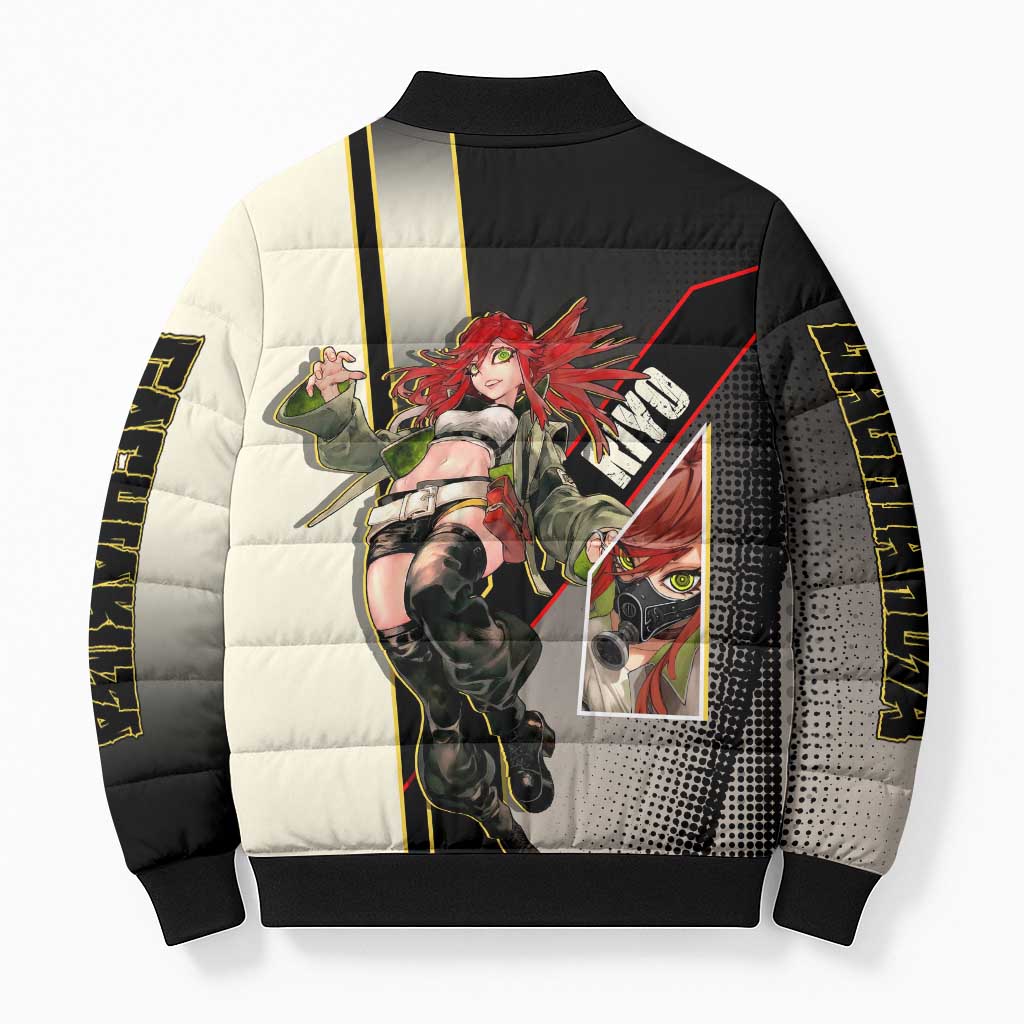 Riyo Blade Dancer Bomber Puffer Jacket Grunge Manga Illustration Style