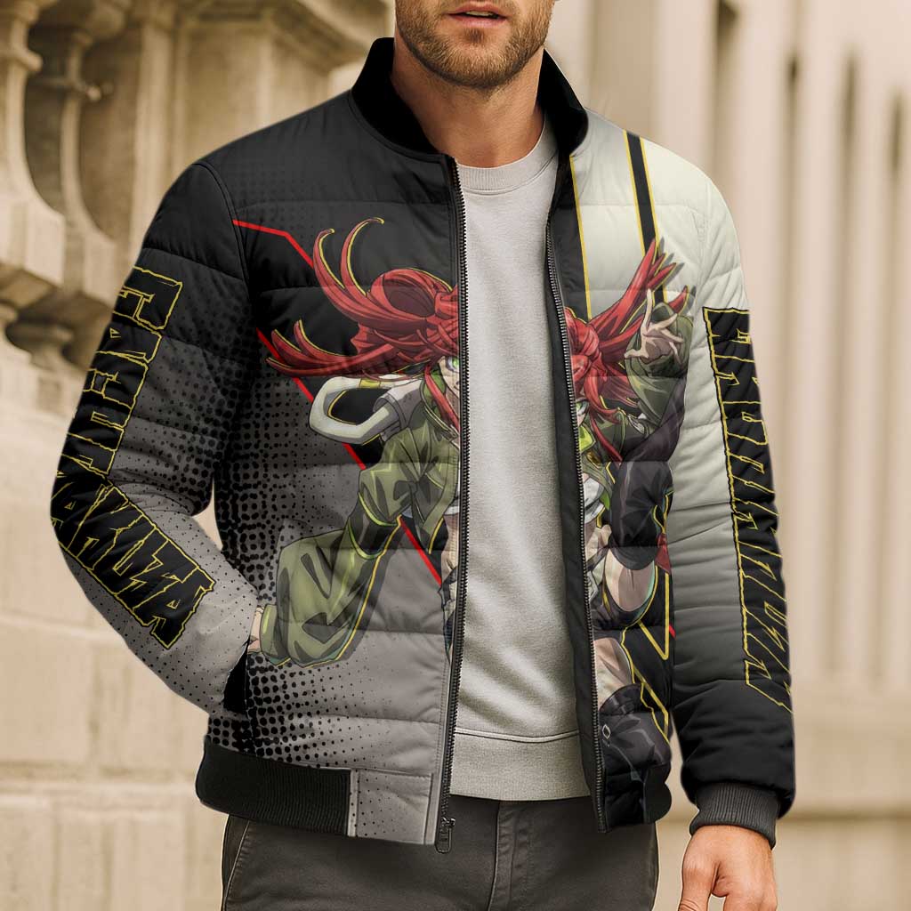 Riyo Blade Dancer Bomber Puffer Jacket Grunge Manga Illustration Style