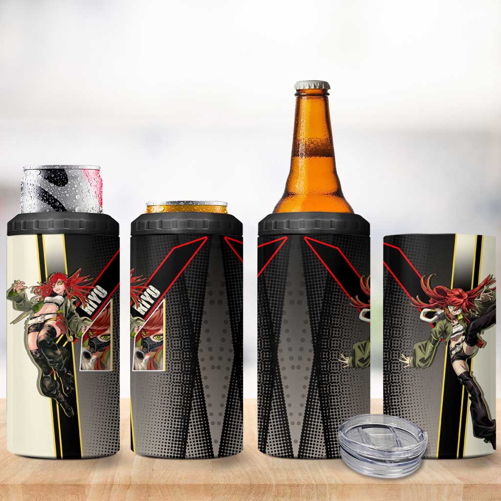 Riyo Blade Dancer 4 in 1 Can Cooler Tumbler Grunge Manga Illustration Style