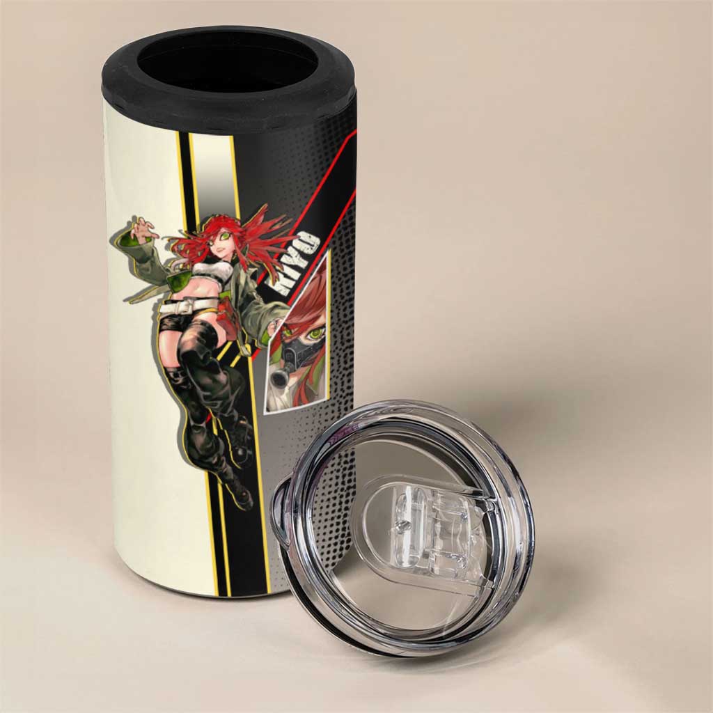 Riyo Blade Dancer 4 in 1 Can Cooler Tumbler Grunge Manga Illustration Style