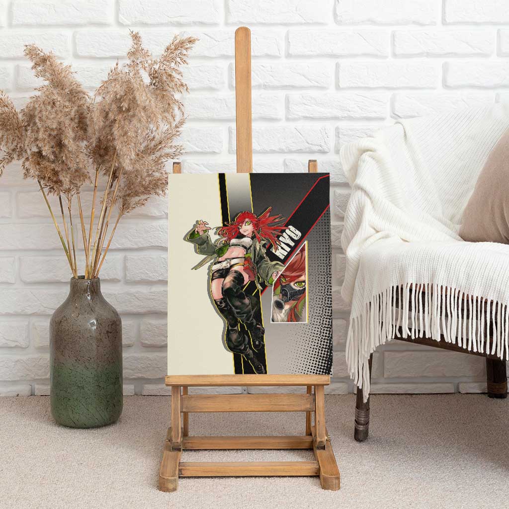 Riyo Blade Dancer Canvas Wall Art Grunge Manga Illustration Style
