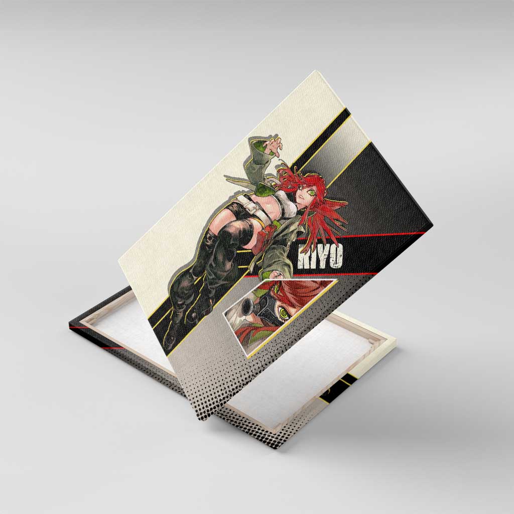 Riyo Blade Dancer Canvas Wall Art Grunge Manga Illustration Style