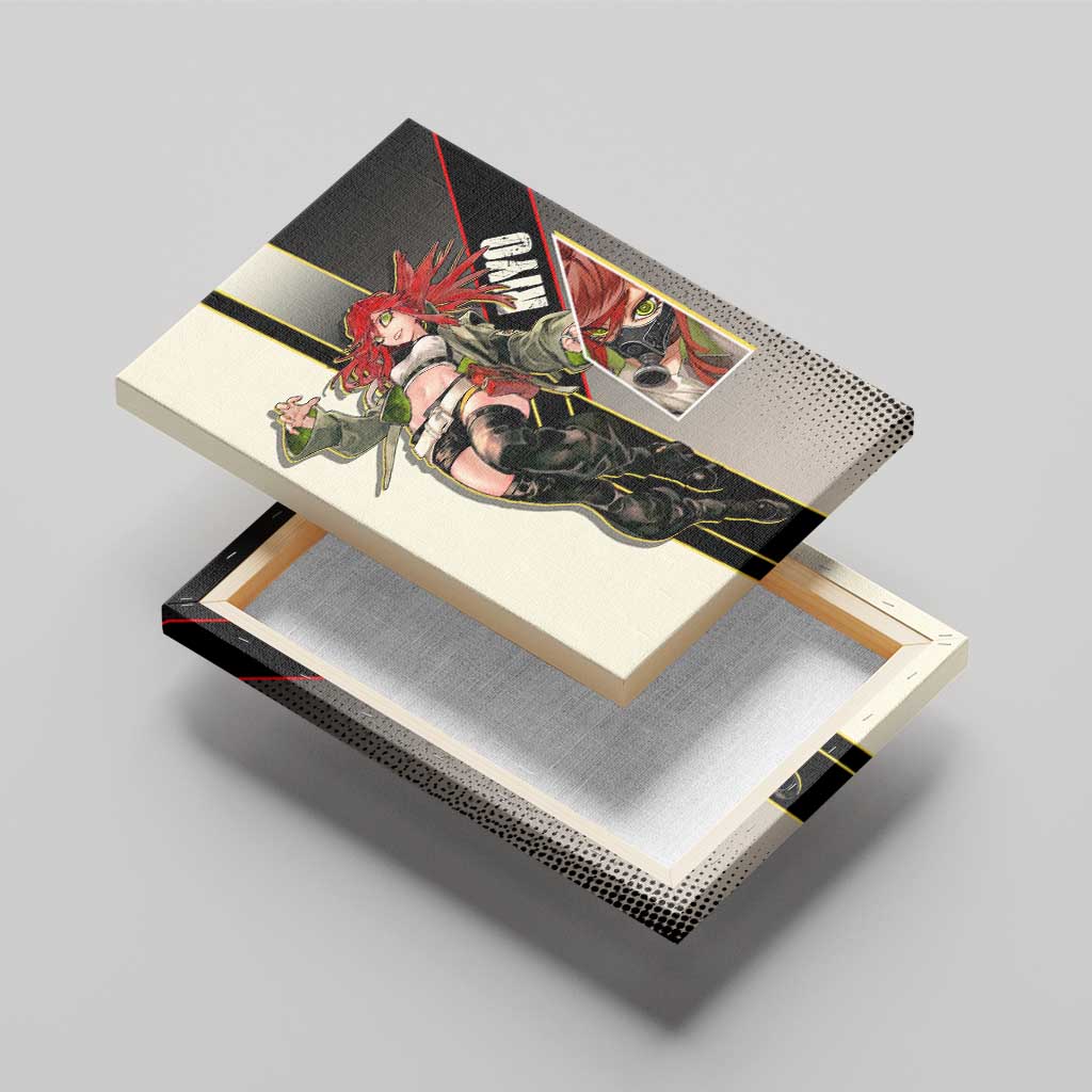 Riyo Blade Dancer Canvas Wall Art Grunge Manga Illustration Style