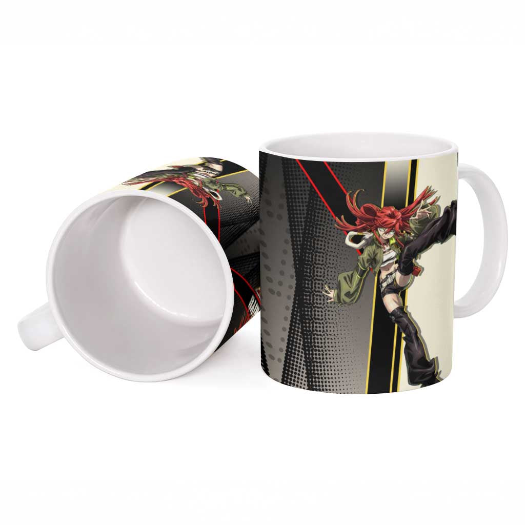 Riyo Blade Dancer Ceramic Mug Grunge Manga Illustration Style