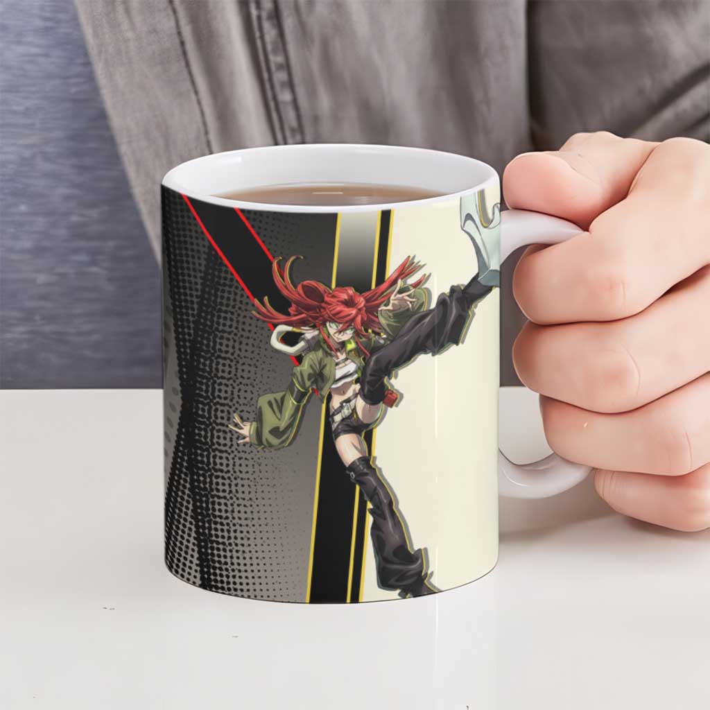 Riyo Blade Dancer Ceramic Mug Grunge Manga Illustration Style
