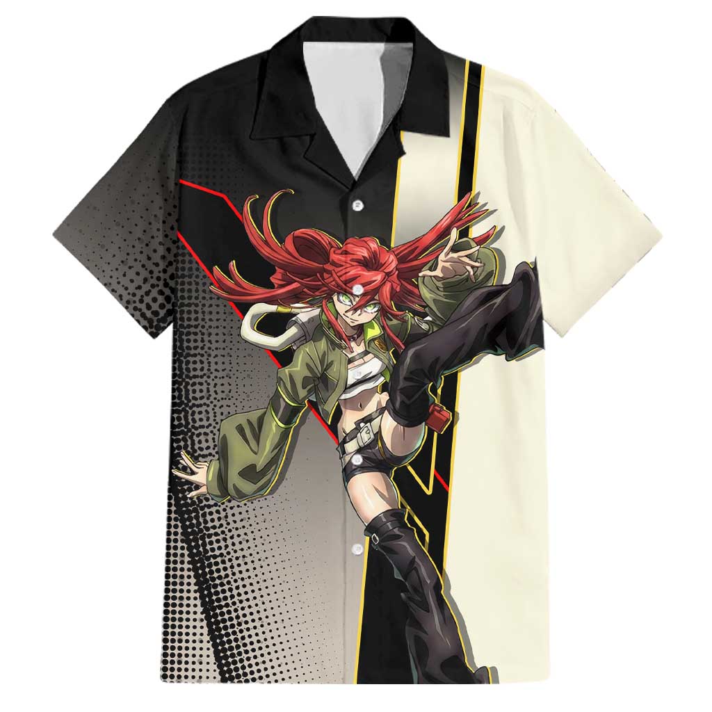 Riyo Blade Dancer Family Matching Summer Maxi Dress and Hawaiian Shirt Grunge Manga Illustration Style