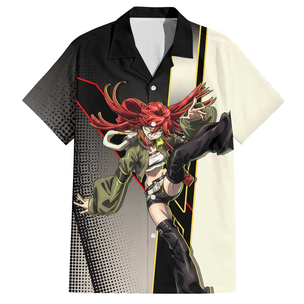 Riyo Blade Dancer Hawaiian Shirt Grunge Manga Illustration Style