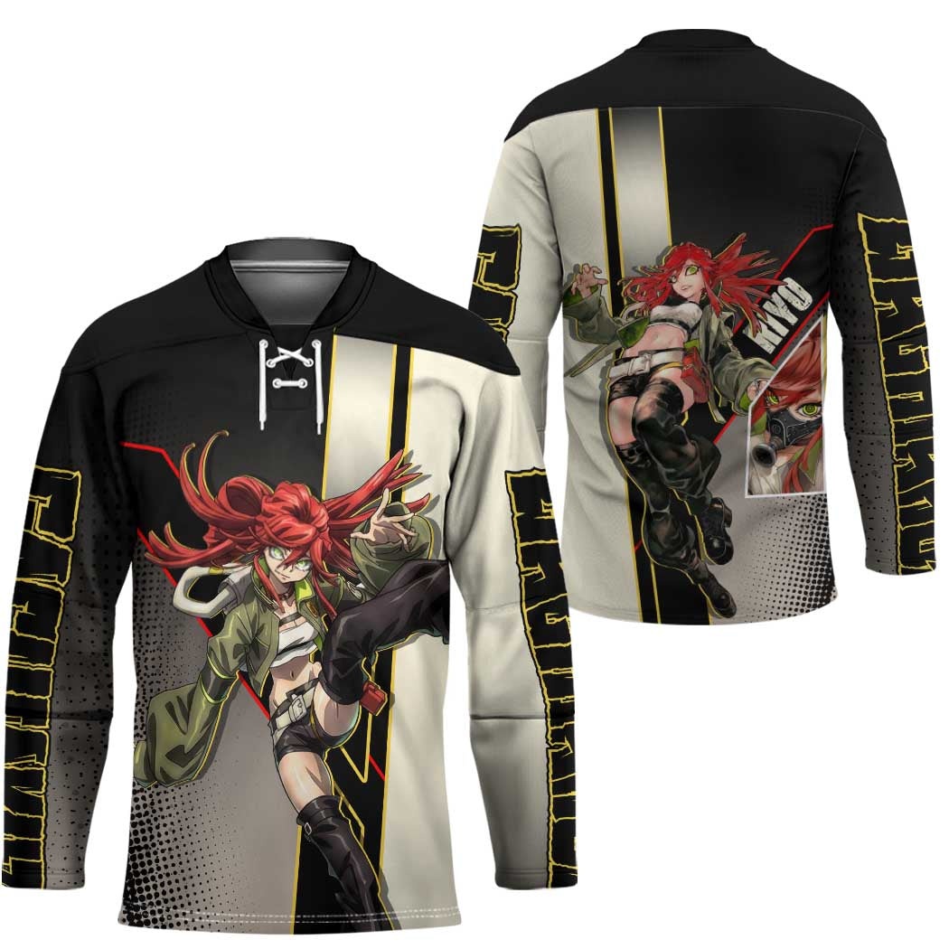 Riyo Blade Dancer Hockey Jersey Grunge Manga Illustration Style