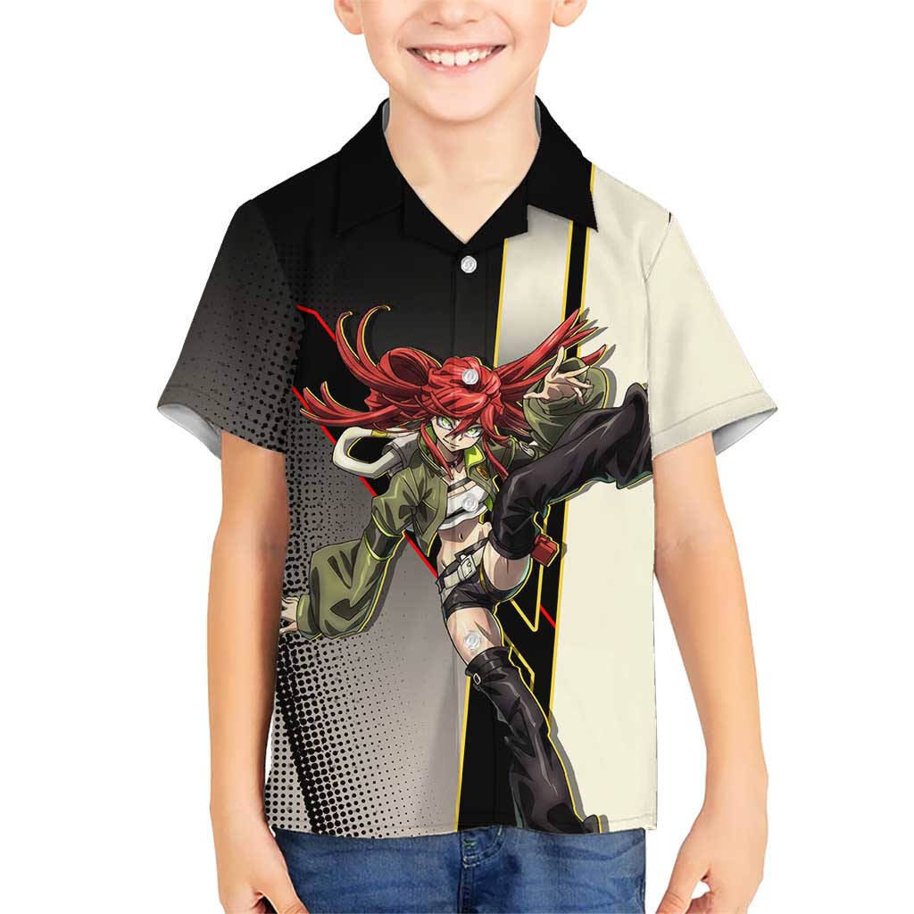 Riyo Blade Dancer Kid Hawaiian Shirt Grunge Manga Illustration Style