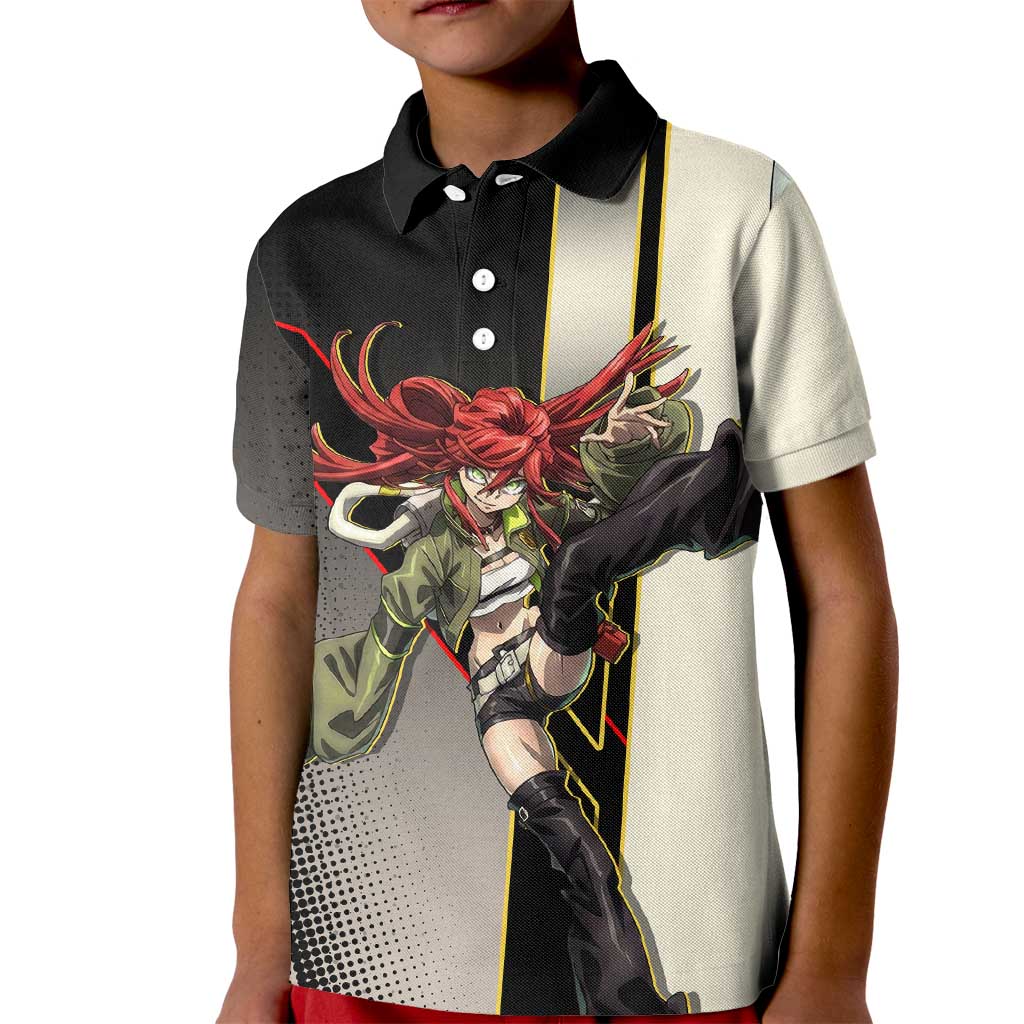 Riyo Blade Dancer Kid Polo Shirt Grunge Manga Illustration Style