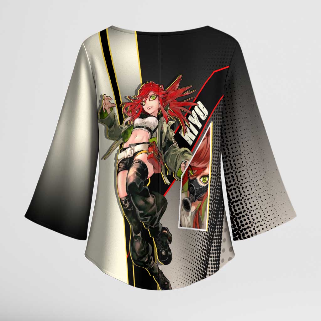 Riyo Blade Dancer Kimono Sleeve Blouse Grunge Manga Illustration Style