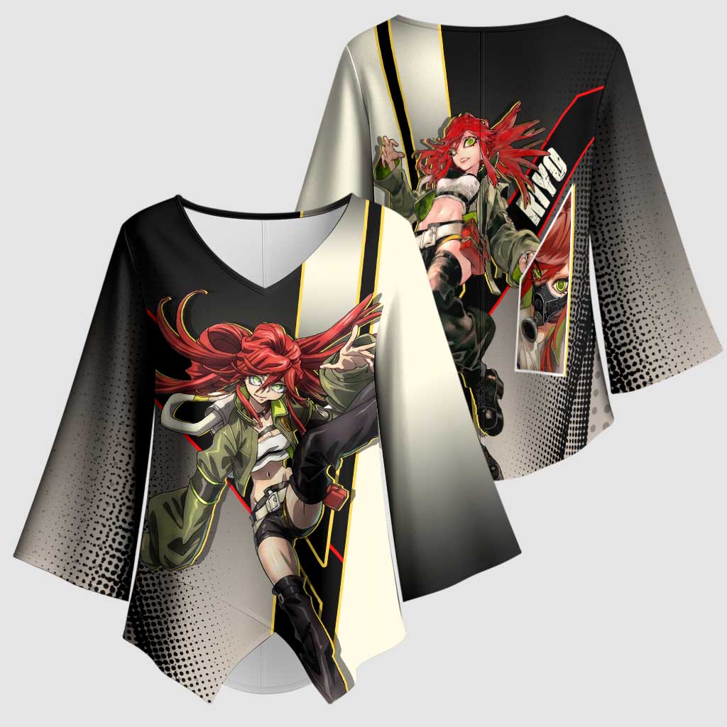 Riyo Blade Dancer Kimono Sleeve Blouse Grunge Manga Illustration Style