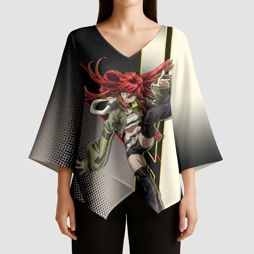 Riyo Blade Dancer Kimono Sleeve Blouse Grunge Manga Illustration Style
