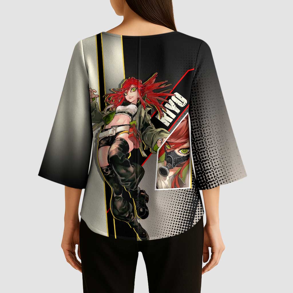 Riyo Blade Dancer Kimono Sleeve Blouse Grunge Manga Illustration Style