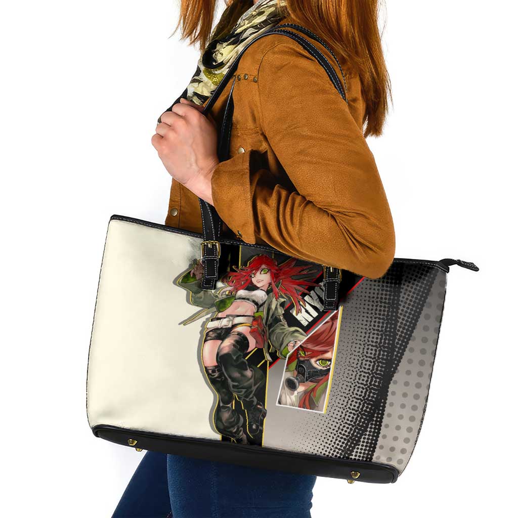 Riyo Blade Dancer Leather Tote Bag Grunge Manga Illustration Style