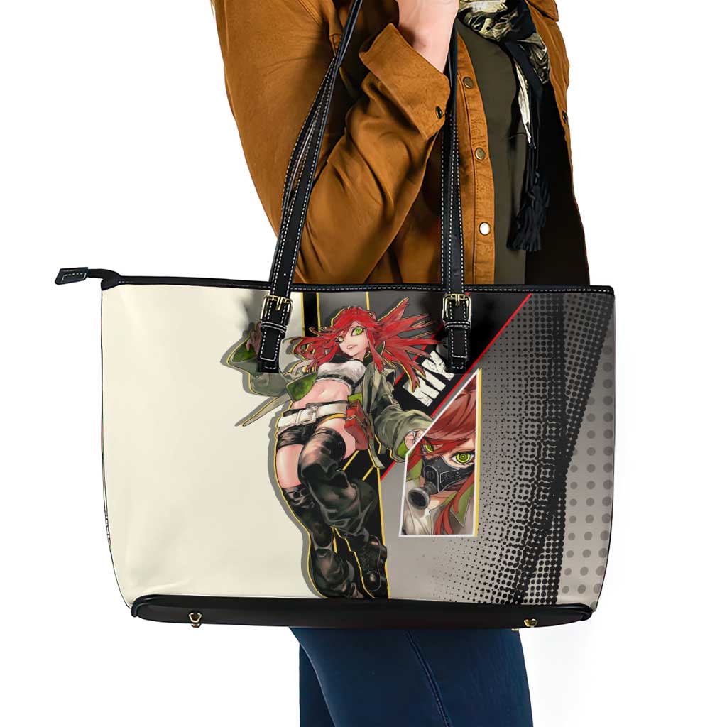 Riyo Blade Dancer Leather Tote Bag Grunge Manga Illustration Style