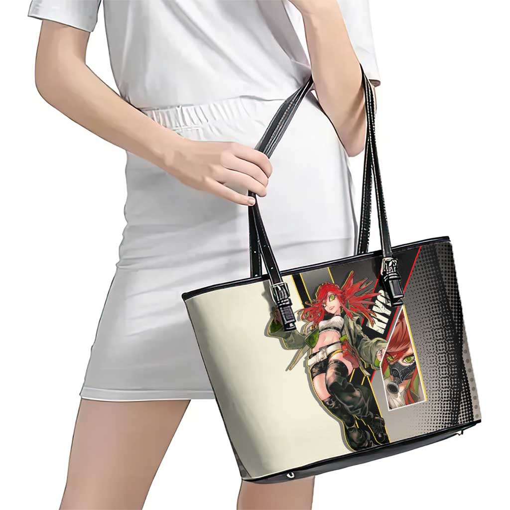 Riyo Blade Dancer Leather Tote Bag Grunge Manga Illustration Style
