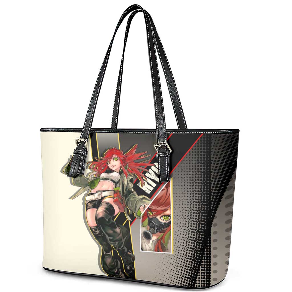 Riyo Blade Dancer Leather Tote Bag Grunge Manga Illustration Style