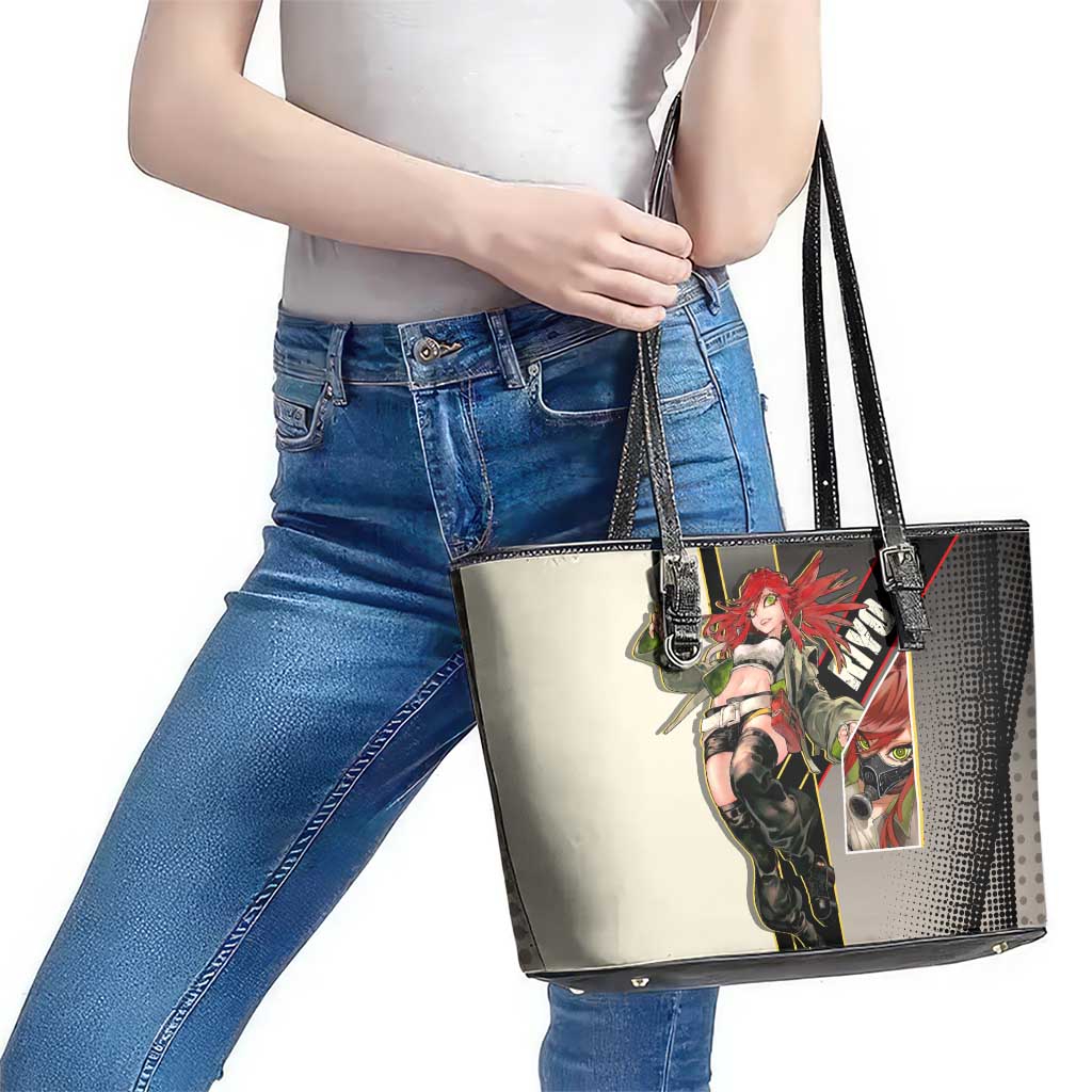 Riyo Blade Dancer Leather Tote Bag Grunge Manga Illustration Style