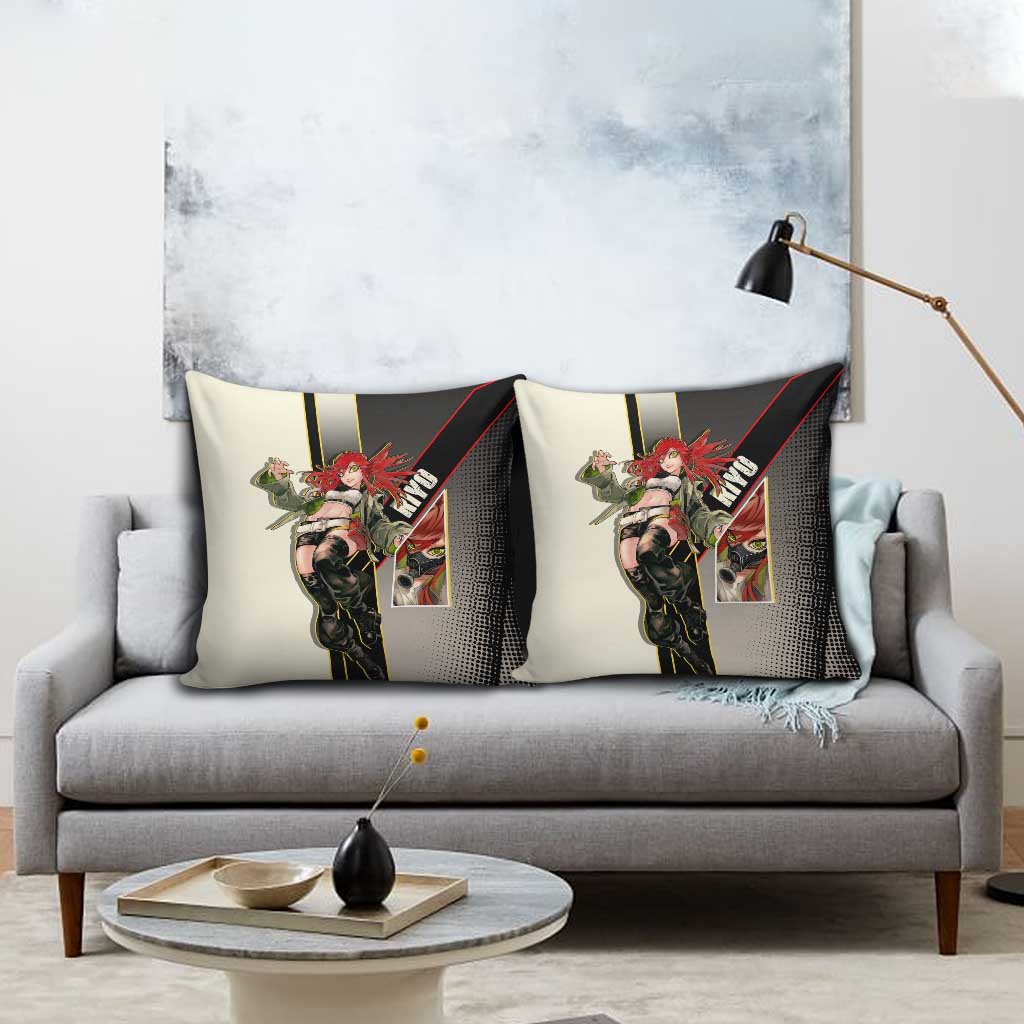 Riyo Blade Dancer Pillow Cover Grunge Manga Illustration Style